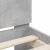 Cadru de pat cu tăblie gri beton 150x200 cm lemn prelucrat GartenMobel Dekor