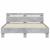 Cadru de pat cu tăblie gri beton 140x200 cm lemn prelucrat GartenMobel Dekor