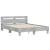 Cadru de pat cu tăblie gri beton 140x200 cm lemn prelucrat GartenMobel Dekor