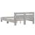 Cadru de pat cu tăblie gri beton 120x200 cm lemn prelucrat GartenMobel Dekor
