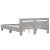 Cadru de pat cu tăblie gri beton 140x190 cm lemn prelucrat GartenMobel Dekor