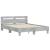 Cadru de pat cu tăblie gri beton 140x190 cm lemn prelucrat GartenMobel Dekor