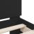 Cadru de pat cu tăblie, negru, 135x190 cm, lemn prelucrat GartenMobel Dekor