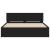Cadru de pat cu tăblie, negru, 140x200 cm GartenMobel Dekor