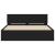 Cadru de pat cu tăblie, negru, 140x190 cm GartenMobel Dekor