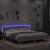 Cadru de pat cu tăblie și LED, gri beton, 200x200 cm GartenMobel Dekor