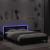 Cadru de pat cu tăblie și LED, negru, 150x200 cm GartenMobel Dekor