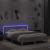 Cadru de pat cu tăblie și LED, gri beton, 150x200 cm GartenMobel Dekor