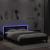 Cadru de pat cu tăblie și LED, negru, 140x200 cm GartenMobel Dekor