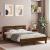 Cadru de pat cu tăblie și LED, stejar maro, 120x200 cm GartenMobel Dekor