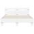 Cadru de pat cu tăblie și LED, alb, 135x190 cm GartenMobel Dekor