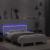 Cadru de pat cu tăblie și LED, alb, 135x190 cm GartenMobel Dekor