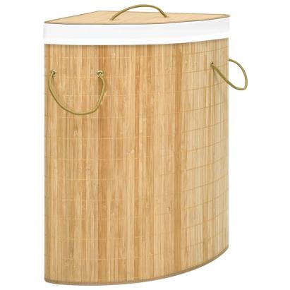 Coș de rufe din bambus de colț, 60 L GartenMobel Dekor