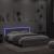 Cadru de pat cu tăblie și LED, gri sonoma, 160x200 cm GartenMobel Dekor