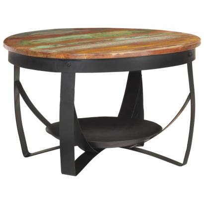 Măsuță de cafea, Ø68x43 cm, lemn masiv reciclat GartenMobel Dekor