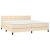 Pat box spring cu saltea, crem, 200x200 cm, textil GartenMobel Dekor