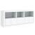 Servantă cu lumini LED, alb, 162x37x67 cm GartenMobel Dekor