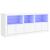 Servantă cu lumini LED, alb, 162x37x67 cm GartenMobel Dekor
