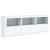 Servantă cu lumini LED, alb, 181,5x37x67 cm GartenMobel Dekor