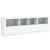 Servantă cu lumini LED, alb, 202x37x67 cm GartenMobel Dekor