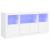 Servantă cu lumini LED, alb, 142,5x37x67 cm GartenMobel Dekor
