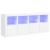 Servantă cu lumini LED, alb, 163x37x67 cm GartenMobel Dekor