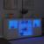 Servantă cu lumini LED, alb, 142,5x37x67 cm GartenMobel Dekor