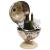 Bar tip glob pământesc suport sticle vin, alb, eucalipt GartenMobel Dekor