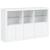 Servantă cu lumini LED, alb, 162x37x100 cm GartenMobel Dekor