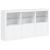 Servantă cu lumini LED, alb, 181,5x37x100 cm GartenMobel Dekor