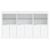 Servantă cu lumini LED, alb, 181,5x37x100 cm GartenMobel Dekor