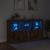 Servantă cu lumini LED, stejar fumuriu, 181,5x37x100 cm GartenMobel Dekor