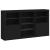 Servantă cu lumini LED, negru, 181,5x37x100 cm GartenMobel Dekor