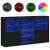 Servantă cu lumini LED, negru, 181,5x37x100 cm GartenMobel Dekor