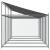 Cușcă câini cu acoperiș și uși, gri, 8x2x2 m, oțel galvanizat GartenMobel Dekor
