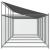 Cușcă câini cu acoperiș și uși, gri, 10x2x2 m, oțel galvanizat GartenMobel Dekor