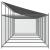 Cușcă câini cu acoperiș și uși, gri, 12x2x2 m, oțel galvanizat GartenMobel Dekor