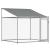 Cușcă câini cu acoperiș și uși, gri, 4x2x2 m, oțel galvanizat GartenMobel Dekor