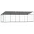 Cușcă câini cu acoperiș și uși, gri, 6x2x2 m, oțel galvanizat GartenMobel Dekor