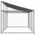 Cușcă câini cu acoperiș și uși, gri, 6x2x2 m, oțel galvanizat GartenMobel Dekor