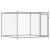 Cușcă pentru câini cu uși, gri, 4x2x1,5 m, oțel galvanizat GartenMobel Dekor