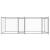 Cușcă pentru câini cu uși, gri, 4x2x1,5 m, oțel galvanizat GartenMobel Dekor