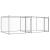 Cușcă pentru câini cu uși, gri, 4x2x1,5 m, oțel galvanizat GartenMobel Dekor