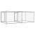 Cușcă pentru câini cu uși, gri, 4x2x1,5 m, oțel galvanizat GartenMobel Dekor
