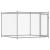 Cușcă pentru câini cu ușă, gri, 4x2x1,5 m, oțel galvanizat GartenMobel Dekor