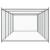 Cușcă pentru câini cu ușă, gri, 10x2x1,5 m, oțel galvanizat GartenMobel Dekor