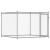Cușcă pentru câini cu ușă, gri, 12x2x1,5 m, oțel galvanizat GartenMobel Dekor