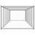Cușcă pentru câini cu ușă, gri, 12x2x1,5 m, oțel galvanizat GartenMobel Dekor