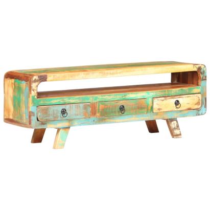 Comodă TV, 117 x 30 x 41 cm, lemn masiv reciclat GartenMobel Dekor