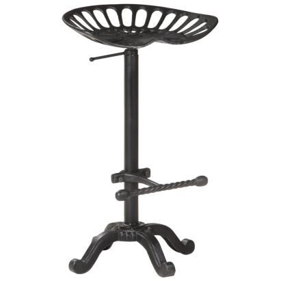 Scaun de bar, negru, fontă GartenMobel Dekor